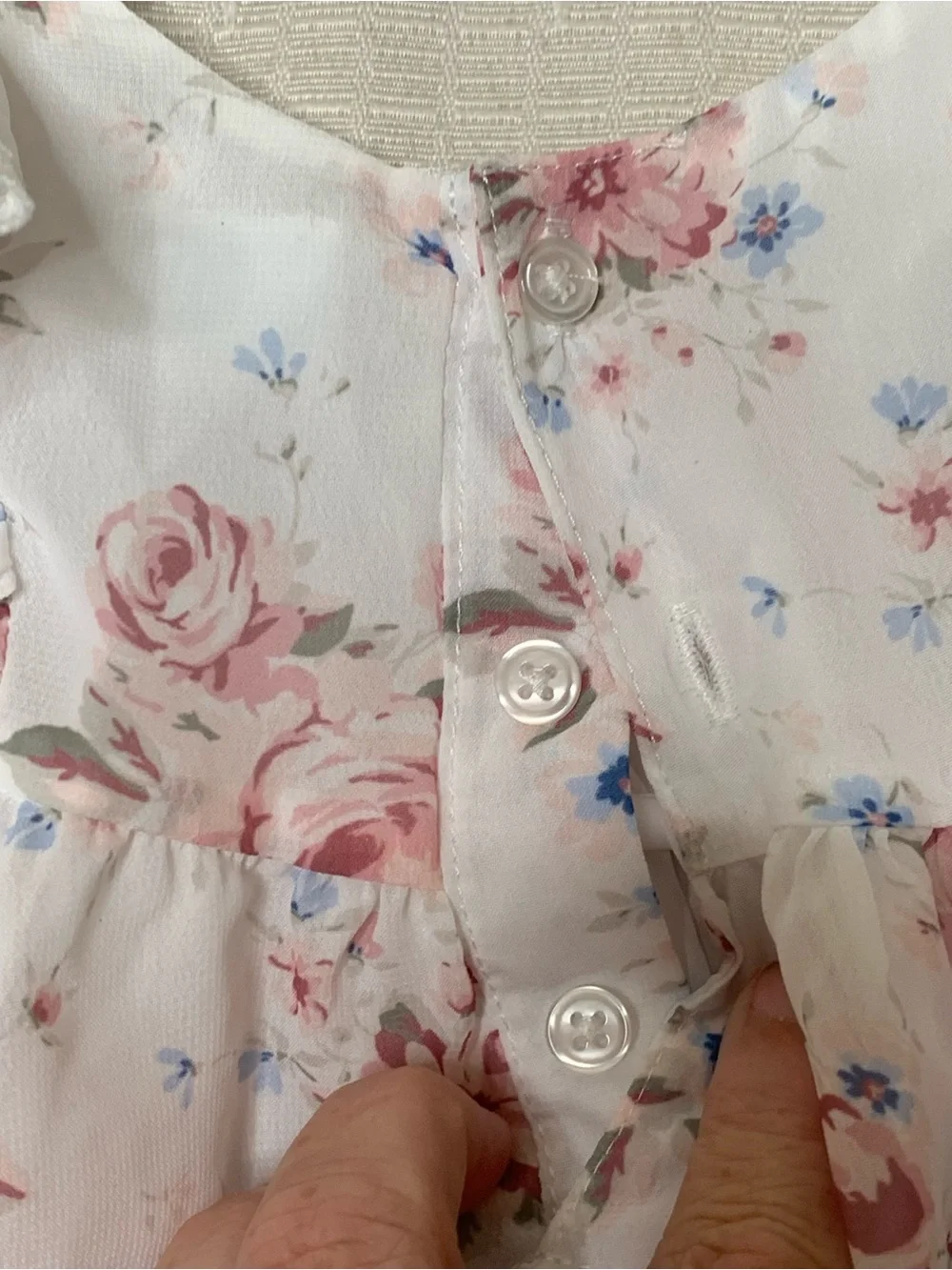 Edgehill Collection Baby Girl Lined Floral Dress Size 6M Lace Bows Tulle Ruffle